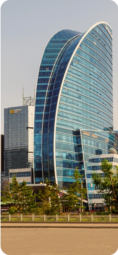 The Blue Sky Tower in Mongolia's capital Ulaanbaatar